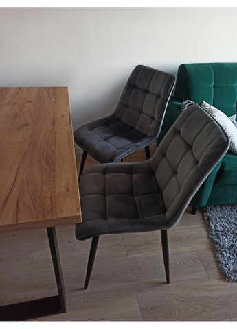 Стілець Chic Velvet Сірий / Чорний CHICVCSZ14 Signal (372178772)