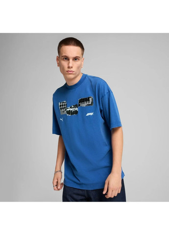 Синя футболка чоловіча f1 car graphic tee blue 630136-05 Puma