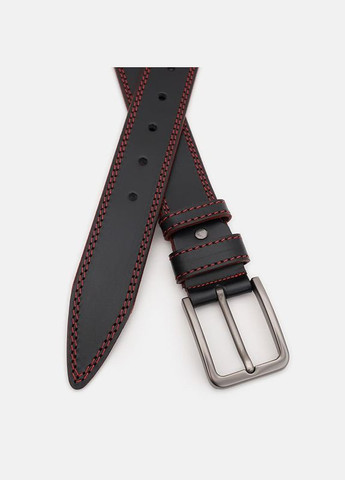 Чоловічий шкіряний ремінь 115v1fx106-black Borsa Leather (322189532)