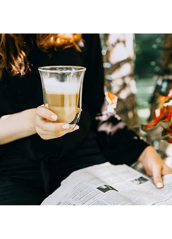 Набір склянок Latte Macchiato DLSC312 330мл 2шт (8004399324794) Delonghi (307437224)