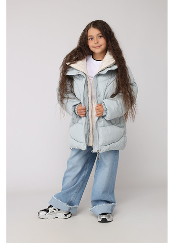Голубая зимняя куртка для девочки цвет голубой cb-00280231 Yuki