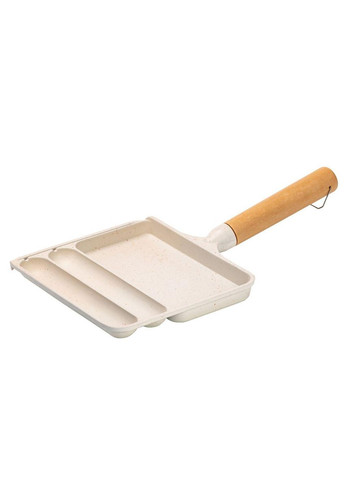 Сковорода прямокутна на 3 секції з антипригарним покриттям бежева HP39572W Breakfast (370801886)