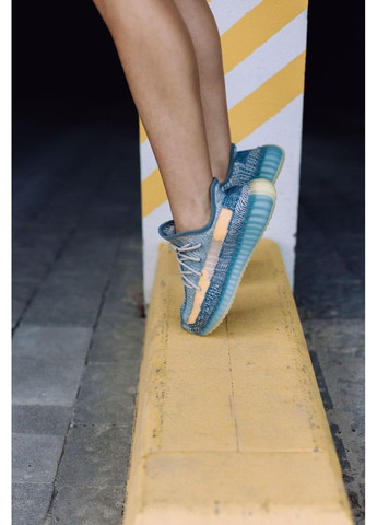 КРОСІВКИ ЖІНОЧІ ADIDAS YEEZY BOOST 350 V2 ISRAFIL BLUE АДІДАС ІЗІ БУСТ No Brand блакитні демісезони (368867653)