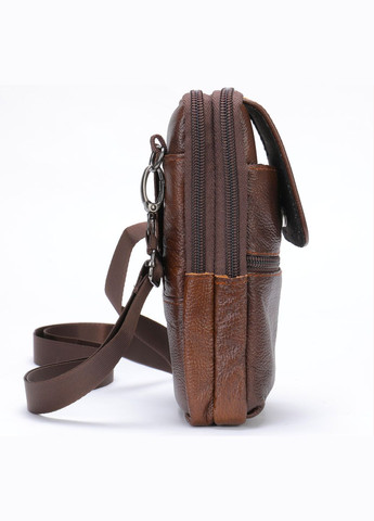 Сумка мужская кожаная через плечо барсетка на ремень брюк 20352 Коричневая Vintage (302008740)