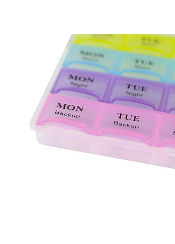 Таблетница-органайзер FY-8827 для таблеток на 28 отделений 14 шт. Lesko (352011755)