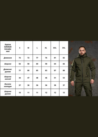 Оливкова (хакі) куртка чоловіча soft shell Vakko