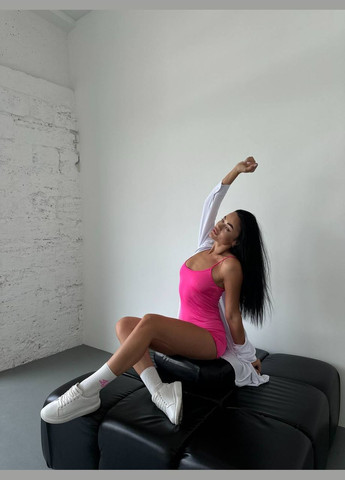 Женский комбинезон No Brand комбинезон-шорты однотонный розовый повседневный софт