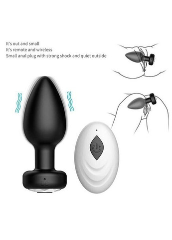 Анальная пробка Equinox USB с Д/У - Черный - 9*3,5 см - Анальные игрушки Magic Motion (354826452)