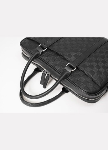 Чоловіча ділова сумка для документів стиль Луї Вітон карта чорна. Портфель для паперів No Brand (335053690)