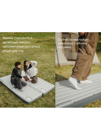 Матрас надувной одинарный CNK2450WS034, 95 мм, с мешком для надувания, коричневый Naturehike (353502767)