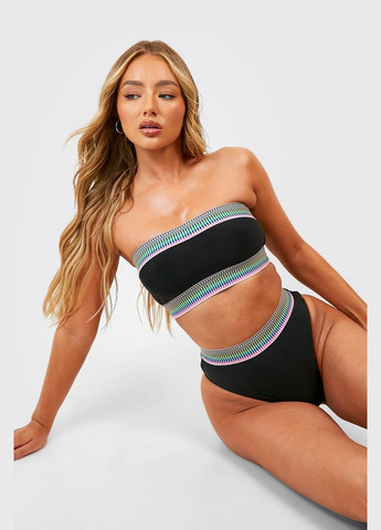 Чорний літній купальник (ліф та трусики) роздільний Boohoo