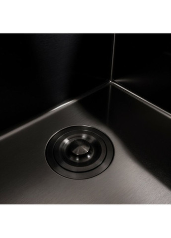 Кухонна мийка 45*45 Handmade PVD чорна (сифон крулий 3,0/0,8) Valeso (336932304)