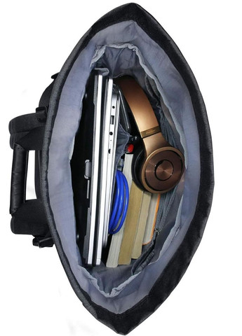 Офісний рюкзак з відділенням для ноутбука 15,6 Kroser Roll Top чорний No Brand (361156506)