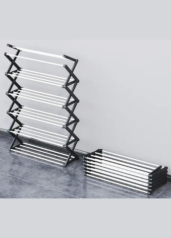 Полиця для взуття на 6 ярусів розбірна для підлоги чорний (2104218246) No Brand (329694905)