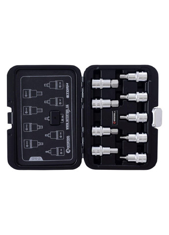 Набор бит HEX 1/2" x H4-H17 x 55 мм (9 шт.) Storm (ET-8405) Intertool (353493699)