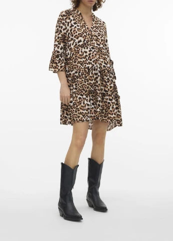 Коричнева сукня-сорочка Vero Moda