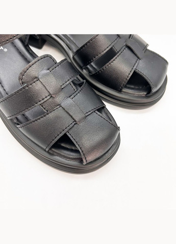 Черные босоножки (р) кожа 0-1-1-bf-20-831 Lifexpert с ремешком