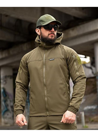 Тактичний чоловічий демісезонний костюм SoftShell олива No Brand