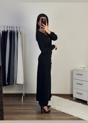 Чорна святковий, вечірня жіноча сукня FINO Mode однотонна