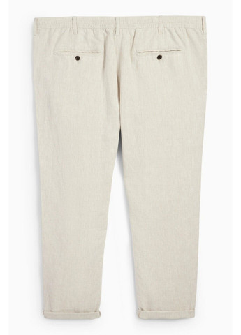 Светло-бежевые кэжуал летние брюки C&A