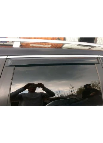 Вітровики з хром молдингом SW (4 шт, ) для Volkswagen Passat B6 2006-2012 рр Hic (390731896)