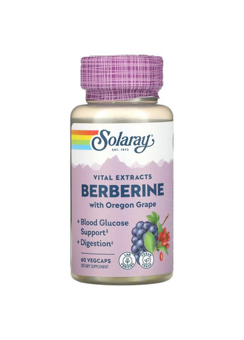 Екстракт Кореня Берберину Berberine Root Extract - 60 вег.капсул Solaray (293944945)