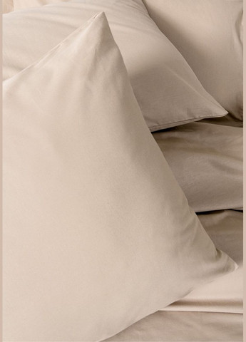 Комплект постільної білизни полуторний 160х220 Plain - Beige ранфорс TC303375718 TURComFor (315887052)