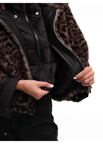 Шубка леопардовая с жилеткой Alberto Bini (370050360)