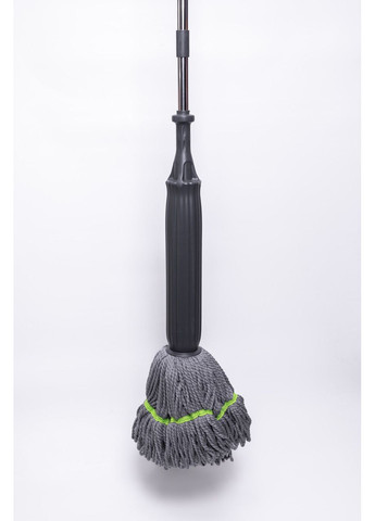 Швабра для миття підлоги кругла Синій універсальна для прибирання будинку або офісу з металевою ручкою ProDobro (364189712)