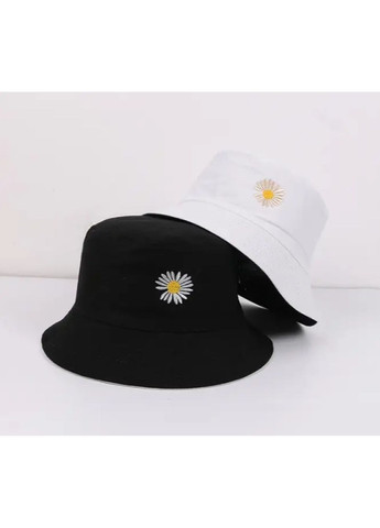Панама капелюх двостороння чорна і біла Ромашка унісекс 100% бавовна літня універсальна 56–58 см стильна легка No Brand (364859604)