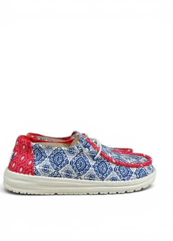Мокасины Wendy American Bandana (42692-4RD) Размер 39 (US W8) 25.5 см Hey Dude (397311424)