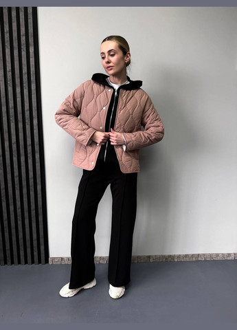 Кофейная демисезонная женская стеганная куртка Seventy.Eight