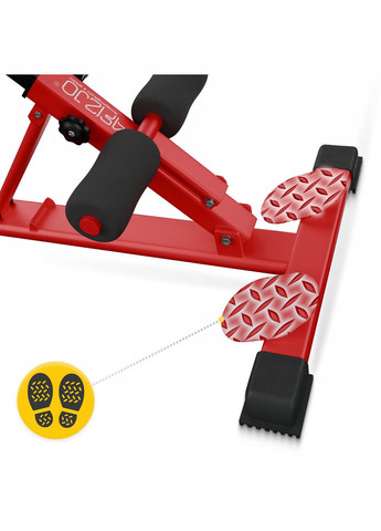Скамья для гиперэкстензии регулируемая Red/Black (P-5905973402682) 4FIZJO (332887748)