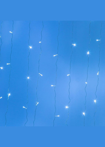 Гірлянда штора 2х2 м 240 LED світлодіодна мідний провід 8 ниток Білий Garlando (315636948)