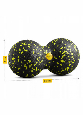 Массажный мяч двойной EPP DuoBall 08 Black/Yellow () 4FIZJO P-5907222931301 (347311869)