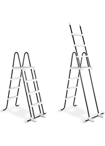 Басейн каркасний EXIT круглий із куполом 360 х 122 см з оздобленням під камінь + насос 35 Вт + сходи Сірий Exit Toys (329444249)