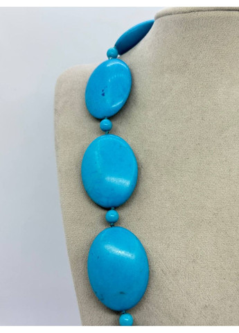 Намисто з бірюзи 40*30 мм 54 см Блакитний No Brand (361319795)