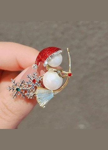 Новогодняя брошь снеговик и снежинки, 5508 Fashion Jewelry (336950254)
