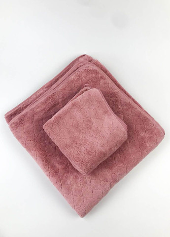 Homedec комплект однотонных полотенец 2 шт., микрофибра однотонный темно-розовый производство - Турция