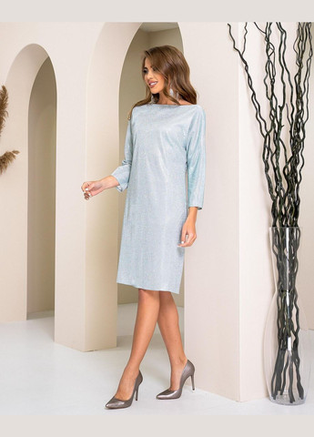 Мятное праздничный, коктейльное, вечернее нарядное платье с блестящим напылением No Brand