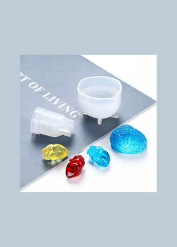 Форма для эпоксидной смолы Молд подвеска орган сердце Силиконовый 3.5 см х 2.3 см х 2.4 см Finding (316248334)