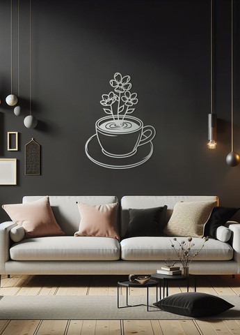 Сучасна картина на кухню, декор для кімнати "Ромашковий чай", декоративне панно 40х30 см Woodyard (292013553)