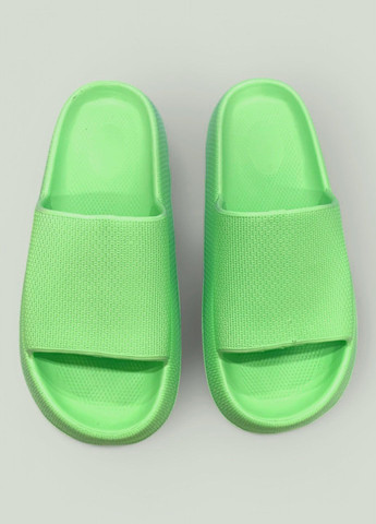 Неперевершені салатові шльопанці No Brand (329997807)