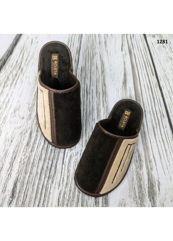 Темно-коричневые тапочки для мальчика подростковые Белста