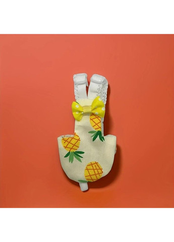 Памперсы для попугая с регулировкой бретелек, многоразовый, для волнистика, чеха, неразлучника и других, ананас. No Brand (370290324)