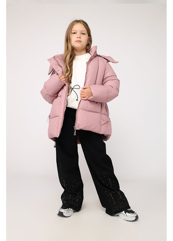 Світло-рожева зимня куртка для дівчинки колір пудровий cb-00280158 YAXINGFUSHI