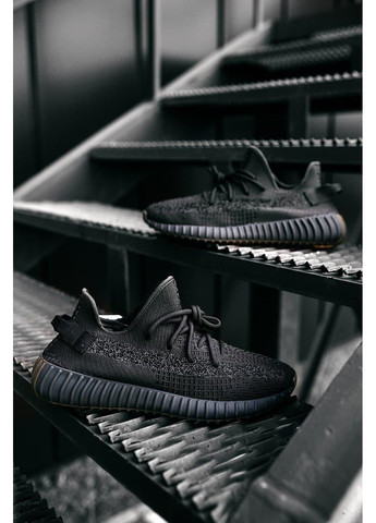 КРОССОВКИ ЖЕНСКИЕ ADIDAS YEEZY BOOST 350 BLACK CINDER АДИДАС ИЗИ БУСТ No Brand чёрные демисезоны (367172641)