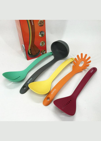 Кухонный набор лопаток силиконовый MG-1123, Кухонные аксессуары силикон, RE-322 Кухонный инвентарь Magio (349511927)