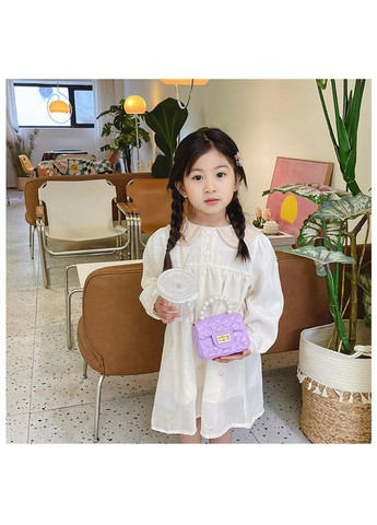 Дитяча маленька сумка 10446 крос-боді на ланцюжку фіолетова No Brand (314455154)