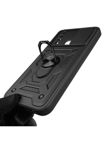 Чехол для Y15 бронированный с кольцом со шторкой на виво у15 чёрный rg1 Vivo (366230805)